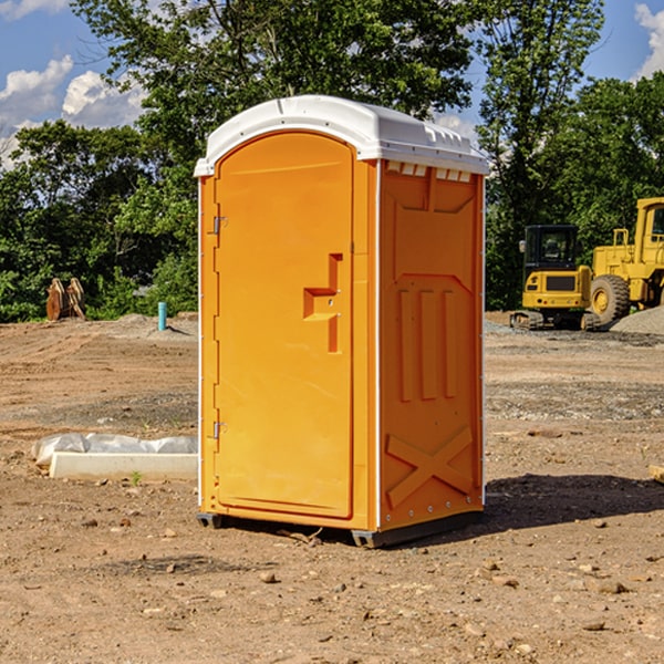 how often are the portable restrooms cleaned and serviced during a rental period in Linwood NE